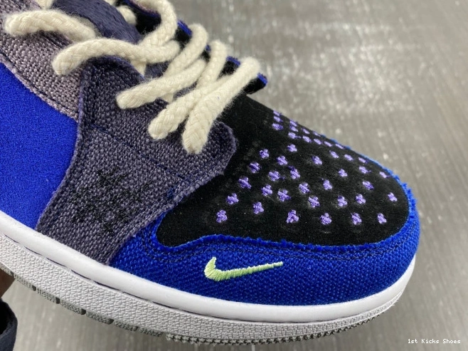 1st Kicks Shoes Williamson Voodoo Retro 1 Low Zion OG DZ7292- 737 Jordan AllSeason 1107